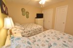 Guest Bedroom Features 1 Queen Size Bed and 1 Twin Bed 